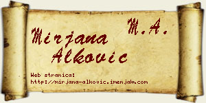 Mirjana Alković vizit kartica